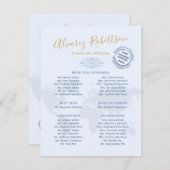 Weddenschappen Entourage Travel Theme Passport Informatiekaartje (Voorkant / Achterkant)