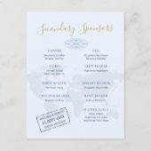 Weddenschappen Entourage Travel Theme Passport Informatiekaartje (Achterkant)