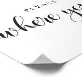 Weddenschappen. Ga zitten waar je wilt Poster (Hoek)