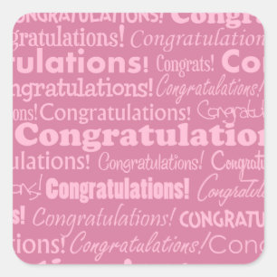 Weddenschappen gefeliciteerd vierkante sticker