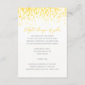 Weddenschappen Gele kassa-kaart Informatiekaartje (Achterkant)