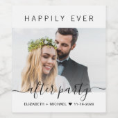 Weddenschappen, gelukkig altijd nadat de Foto van Wijn Etiket (Enkel label)