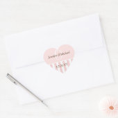 Weddenschappen Gepersonaliseerde Monogrammed Weddi Hart Sticker (Envelop)
