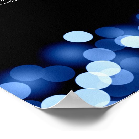 Weddenschappen Grafiek Blauw Hollywood Glam Poster (Hoek)