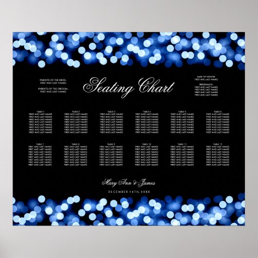 Weddenschappen Grafiek Blauw Hollywood Glam Poster (Voorkant)