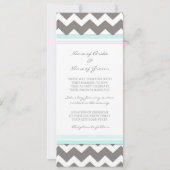 Weddenschappen Gray Blue Chevron Kaart (Achterkant)
