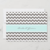 Weddenschappen Gray Blue Chevron Kaart (Voorkant)