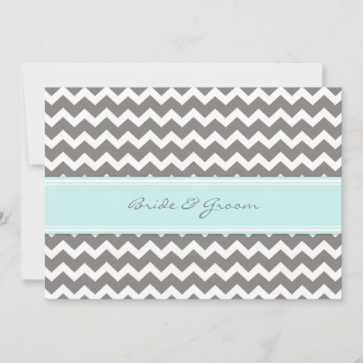 Weddenschappen Gray Blue Chevron Kaart (Voorkant)