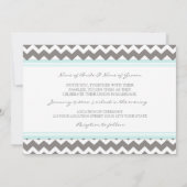 Weddenschappen Gray Blue Chevron Kaart (Achterkant)