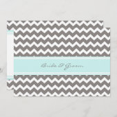 Weddenschappen Gray Blue Chevron Kaart (Voorkant / Achterkant)