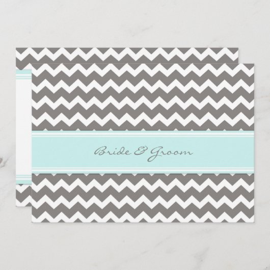 Weddenschappen Gray Blue Chevron Kaart (Voorkant / Achterkant)
