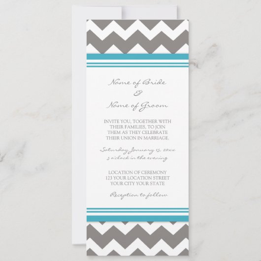 Weddenschappen Gray Blue Chevron Kaart (Achterkant)