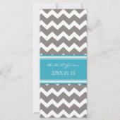 Weddenschappen Gray Blue Chevron Kaart (Voorkant)