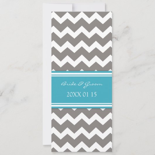 Weddenschappen Gray Blue Chevron Kaart (Voorkant)