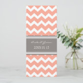 Weddenschappen Gray Coral Chevron Kaart (Staand voorkant)