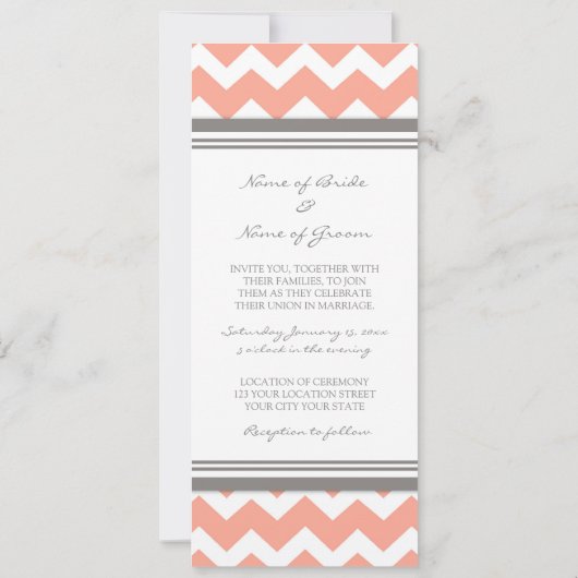 Weddenschappen Gray Coral Chevron Kaart (Achterkant)