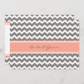 Weddenschappen Gray Coral Chevron Kaart (Voorkant / Achterkant)