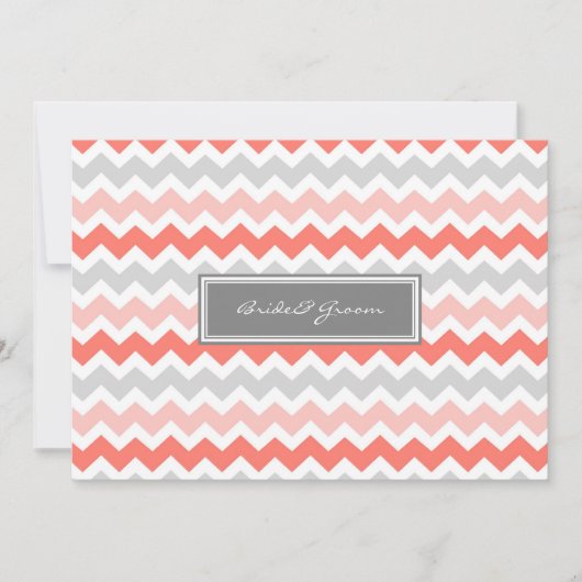 Weddenschappen Gray Coral Chevron Kaart (Voorkant)