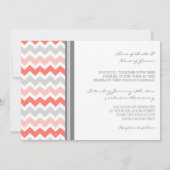 Weddenschappen Gray Coral Chevron Kaart (Achterkant)