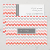 Weddenschappen Gray Coral Chevron Kaart (Voorkant / Achterkant)