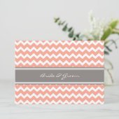 Weddenschappen Gray Coral Chevron Kaart (Staand voorkant)