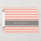 Weddenschappen Gray Coral Chevron Kaart (Voorkant / Achterkant)