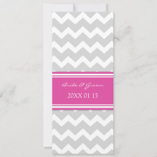 Weddenschappen Gray Hot Pink Chevron Kaart