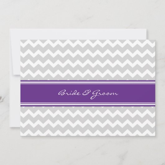Weddenschappen Gray Plum Chevron Kaart (Voorkant)