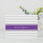 Weddenschappen Gray Plum Chevron Kaart (Staand voorkant)