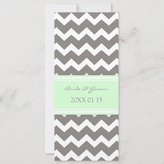 Weddenschappen Grijze Mint Chevron Kaart (Voorkant)