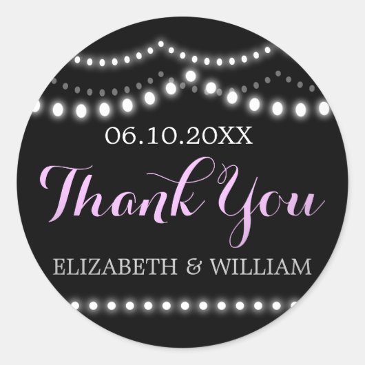 Weddenschappen Hartelijk dank | lavender, Paars, z Ronde Sticker (Voorkant)