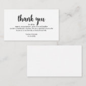 Weddenschappen Hartelijk dank, modern Eenvoudig Ru Informatiekaartje (Voorkant / Achterkant)