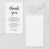 Weddenschappen Hartelijk dank, modern, eenvoudig s Informatiekaartje (Voorkant / Achterkant)