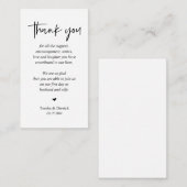 Weddenschappen Hartelijk dank, modern, eenvoudig s Informatiekaartje (Voorkant / Achterkant)