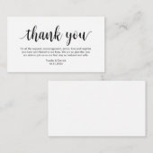 Weddenschappen Hartelijk dank, modern, eenvoudig s Informatiekaartje (Voorkant / Achterkant)