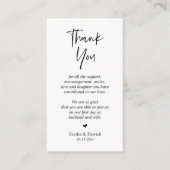 Weddenschappen Hartelijk dank, moderne Eenvoudige  Informatiekaartje (Voorkant)