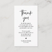 Weddenschappen Hartelijk dank, moderne Eenvoudige  Informatiekaartje (Voorkant)
