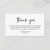 Weddenschappen Hartelijk dank, moderne Eenvoudige  Informatiekaartje (Voorkant)