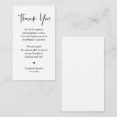 Weddenschappen Hartelijk dank, moderne Eenvoudige  Informatiekaartje (Voorkant / Achterkant)