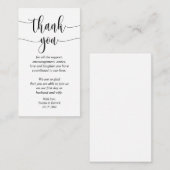 Weddenschappen Hartelijk dank, moderne geluidskaar Informatiekaartje (Voorkant / Achterkant)