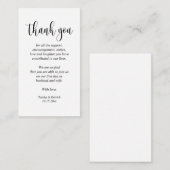 Weddenschappen Hartelijk dank, moderne geluidskaar Informatiekaartje (Voorkant / Achterkant)