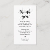 Weddenschappen Hartelijk dank, moderne geluidskaar Informatiekaartje (Voorkant)