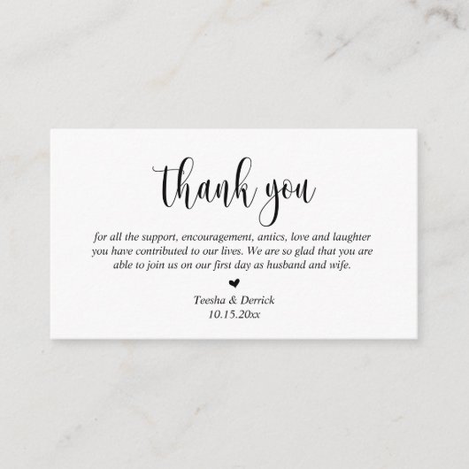 Weddenschappen Hartelijk dank, moderne geluidskaar Informatiekaartje (Voorkant)