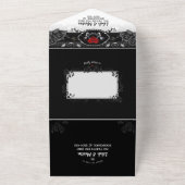 Weddenschappen Heart Black White - samen met All In One Uitnodiging (Buitenkant)