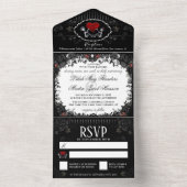 Weddenschappen Heart Black White - samen met All In One Uitnodiging (Binnen)