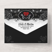 Weddenschappen Heart Black White - samen met All In One Uitnodiging (Achterkant)