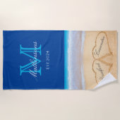 Weddenschappen Hoorten uit de zand-familie Monogra Strandlaken (Voorkant)