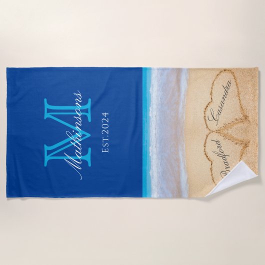 Weddenschappen Hoorten uit de zand-familie Monogra Strandlaken (Voorkant)