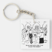 Weddenschappen - Ik doe het als laatste antwoord Sleutelhanger (voorkant)
