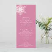 Weddenschappen in het winterprogramma (roze) programmakaart (Staand voorkant)
